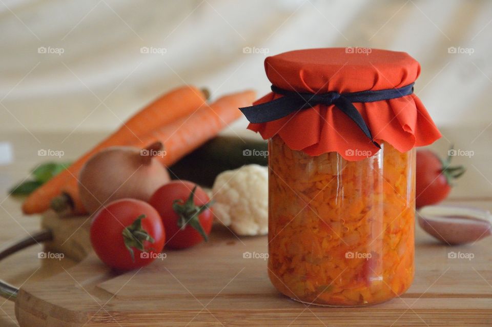 Close-up of pickle in jar