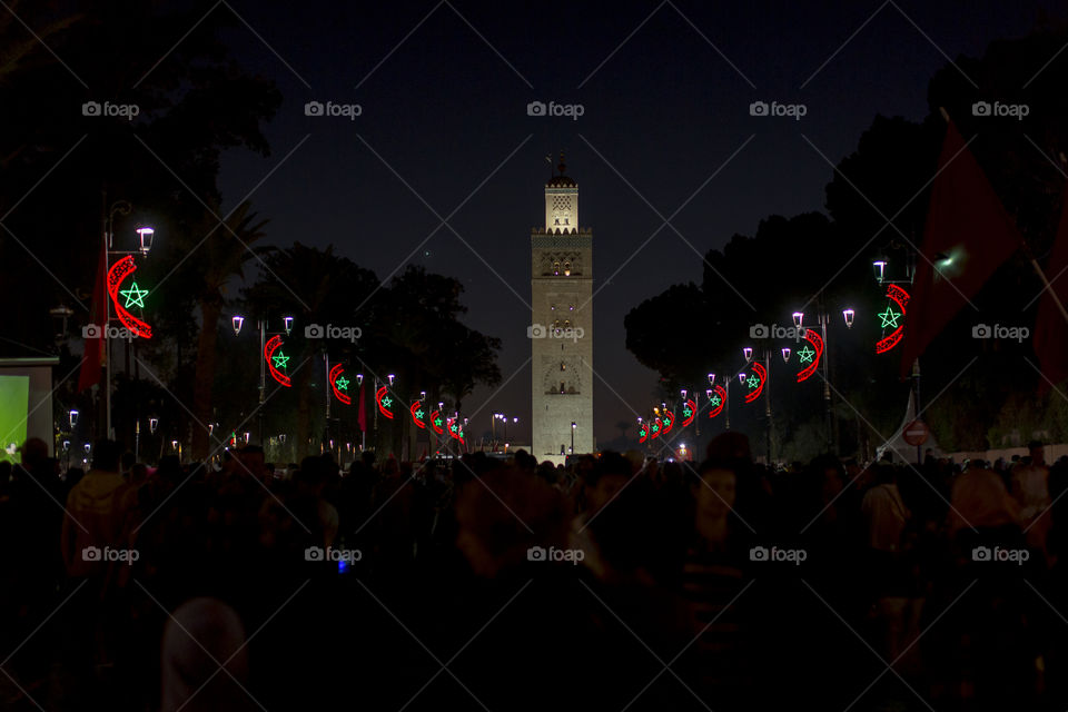 Mosque tower in Marrakesh