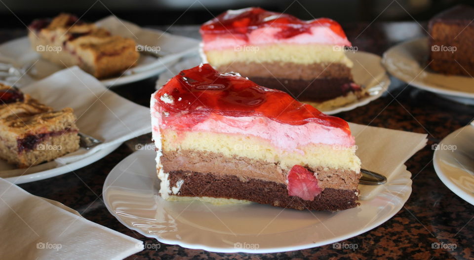 Pastries in the plate