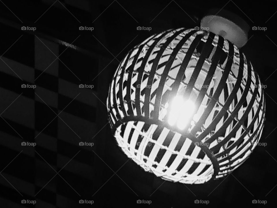 Cage lampshade
