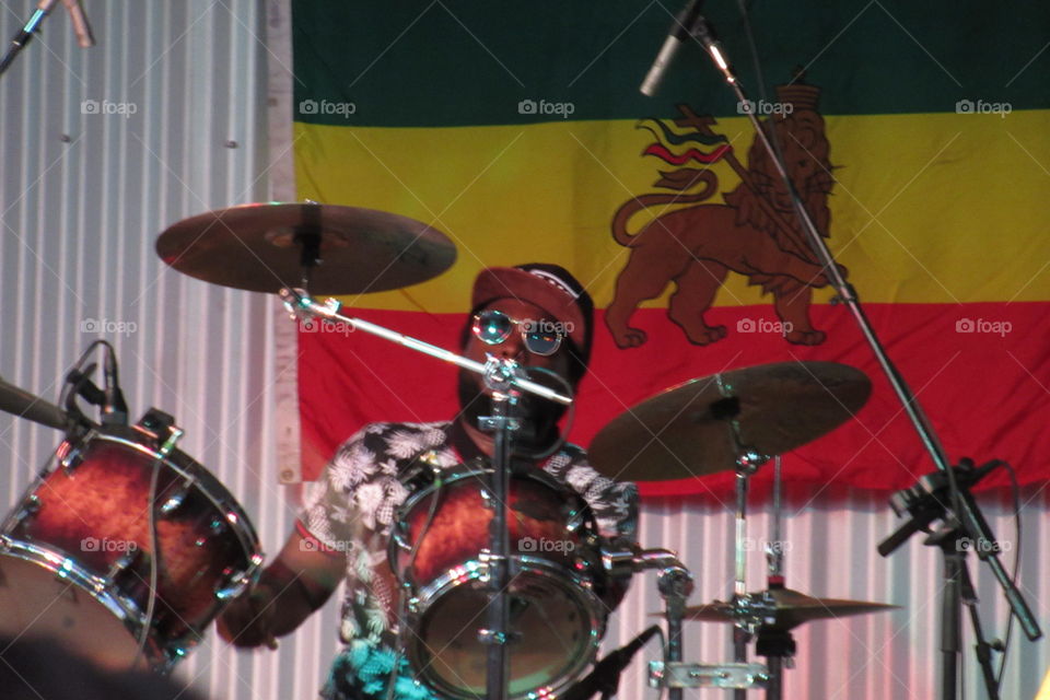 Drummer in a Reggae band