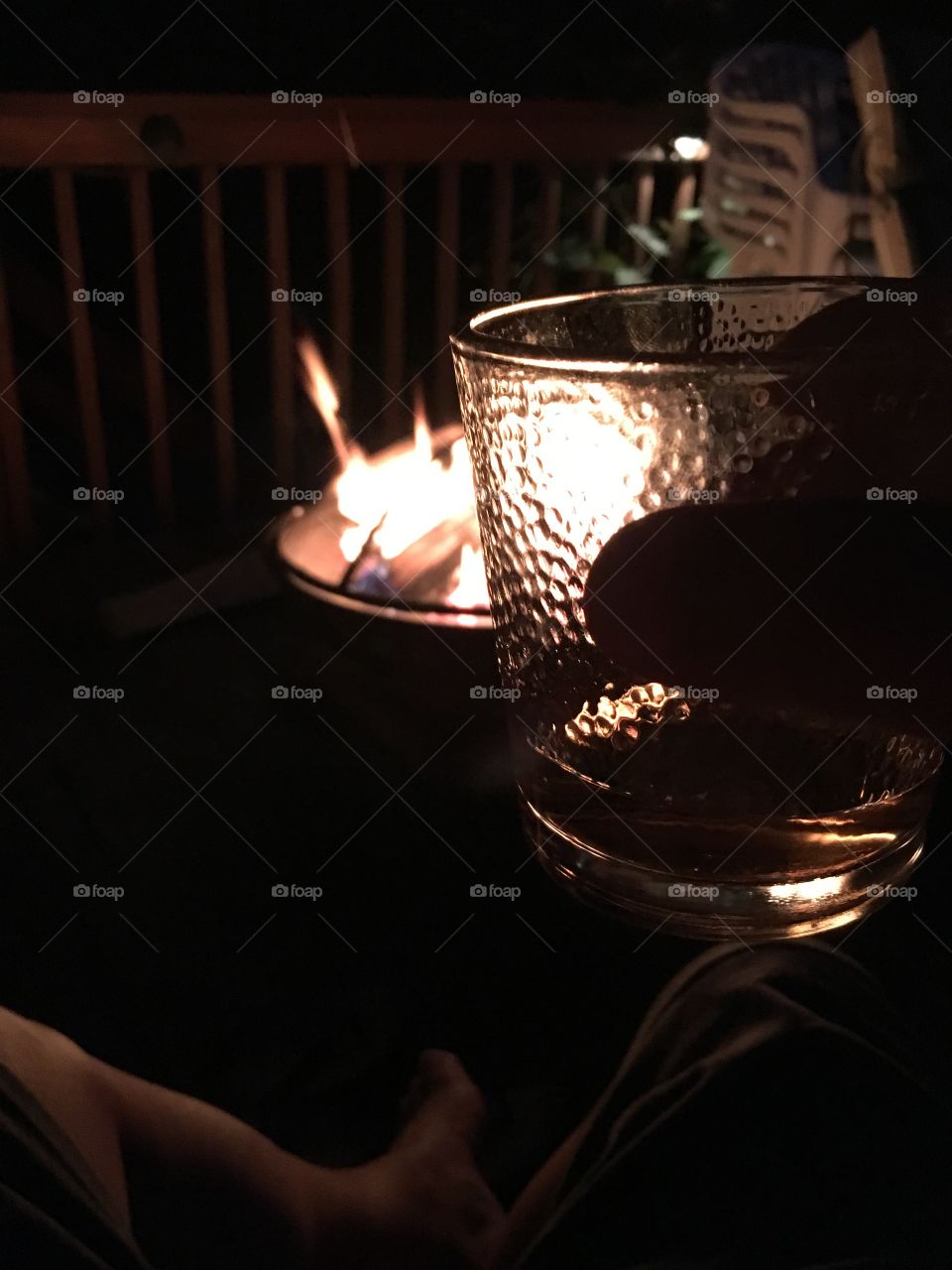 Bourbon and a fire pit