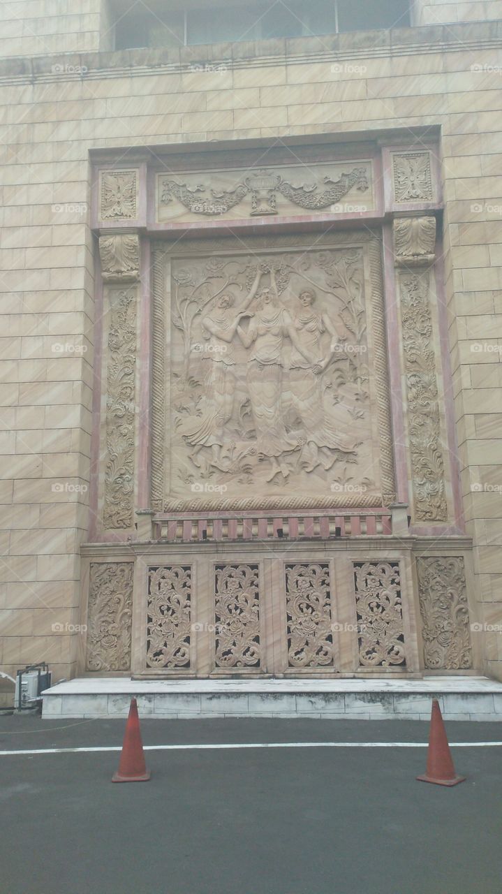 Wall carved art deco