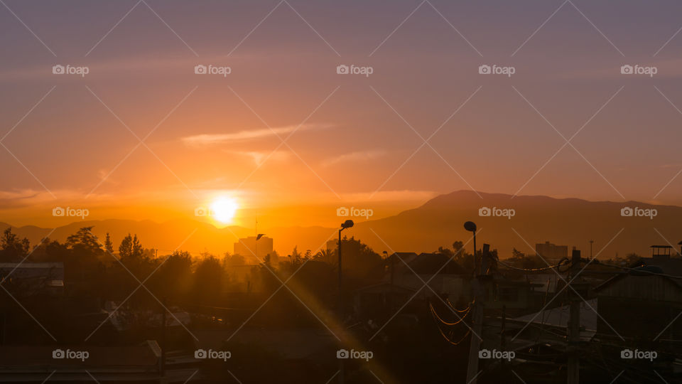 Beautiful Sunset in Santiago 