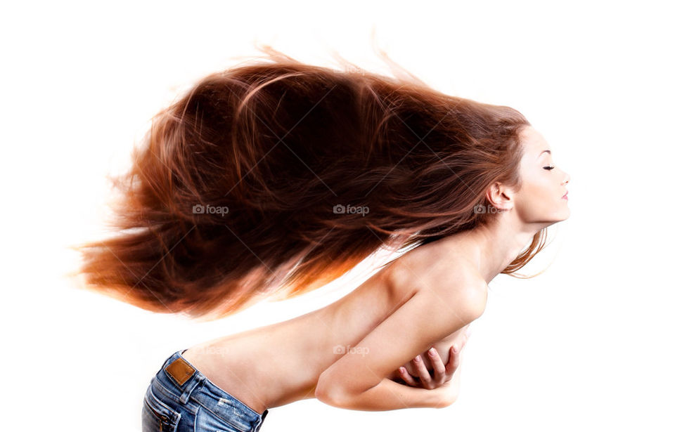 model jeans wind hair by ohayman