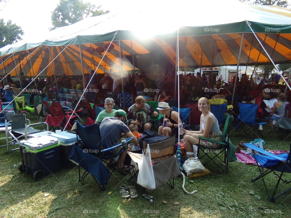 Our family hanging out at Grassroots music festival enjoying the sun!