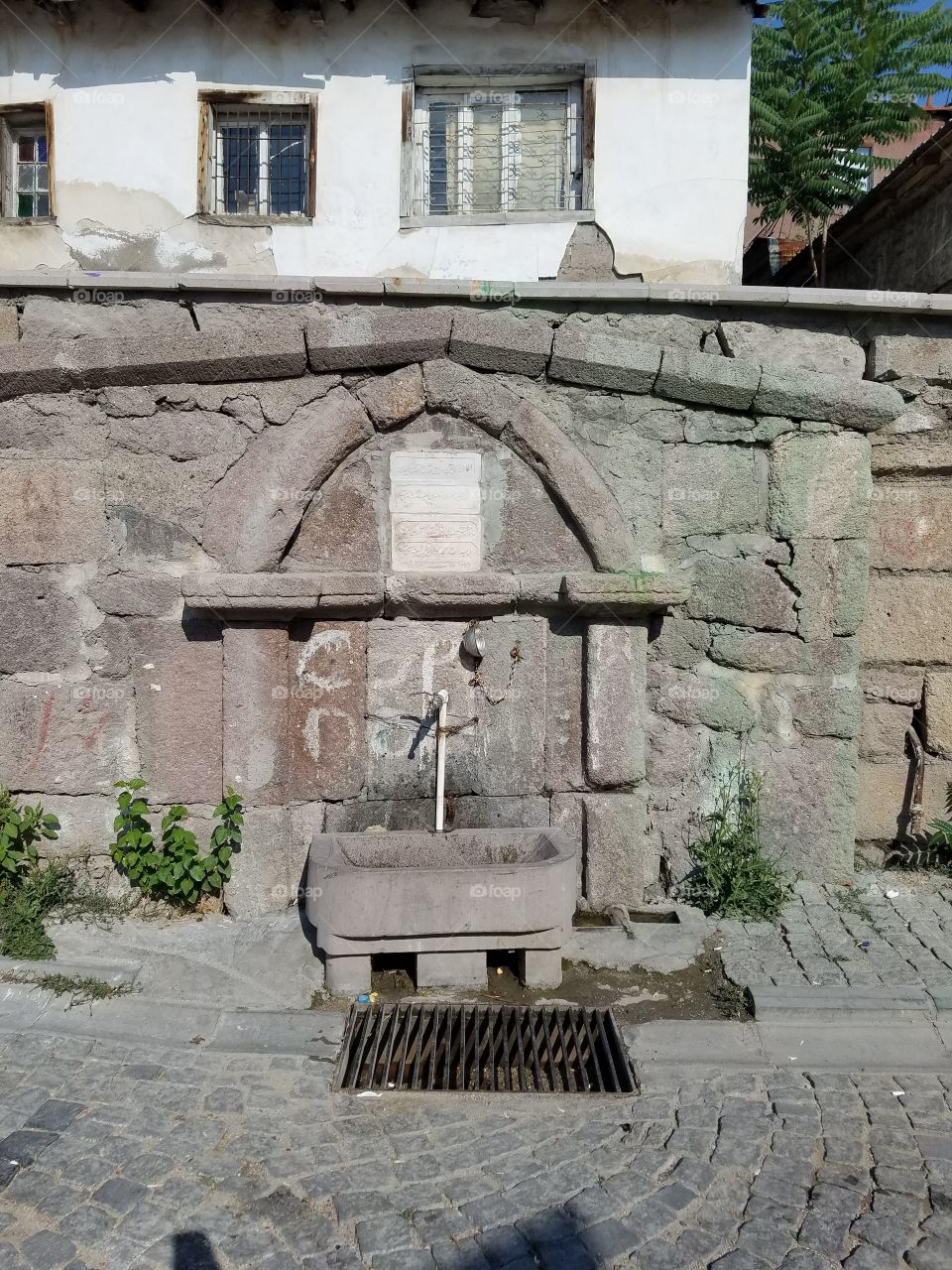 ancient water fountain in the Ankara castle