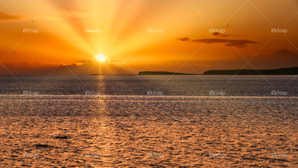 Golden hour at Salthill, Galway bay, Ireland