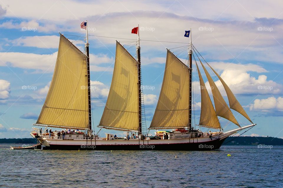Schooner Victory Chimes on the Maine Coast