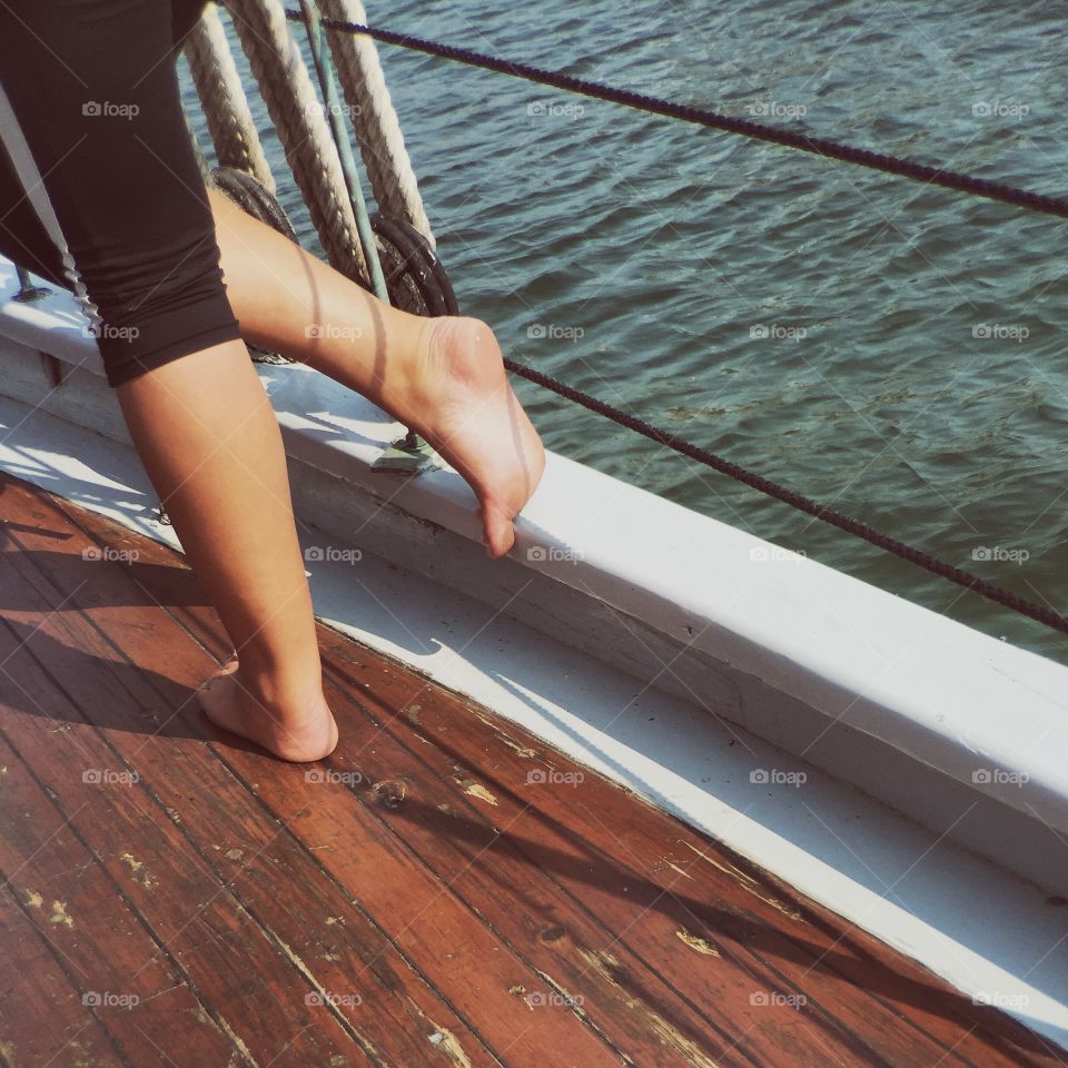 Feet in Deck