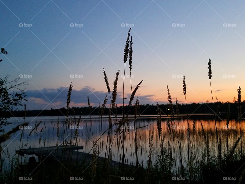 sunset by the Lake  Minnesota USA