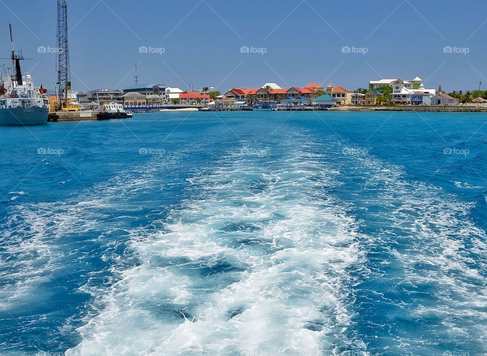 arrival at the pier