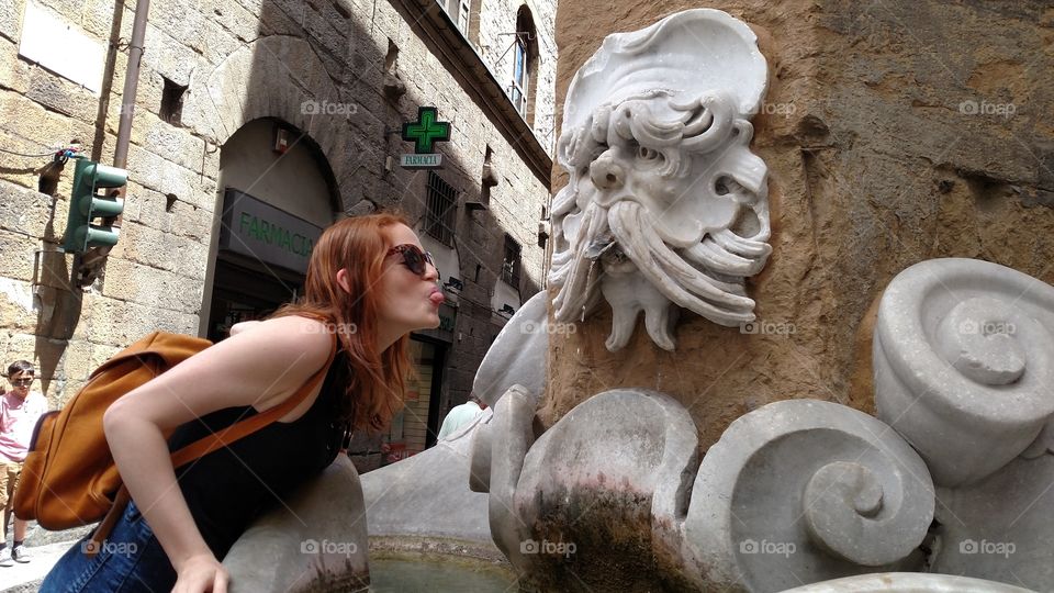 Fountain fun in Florence, Italy