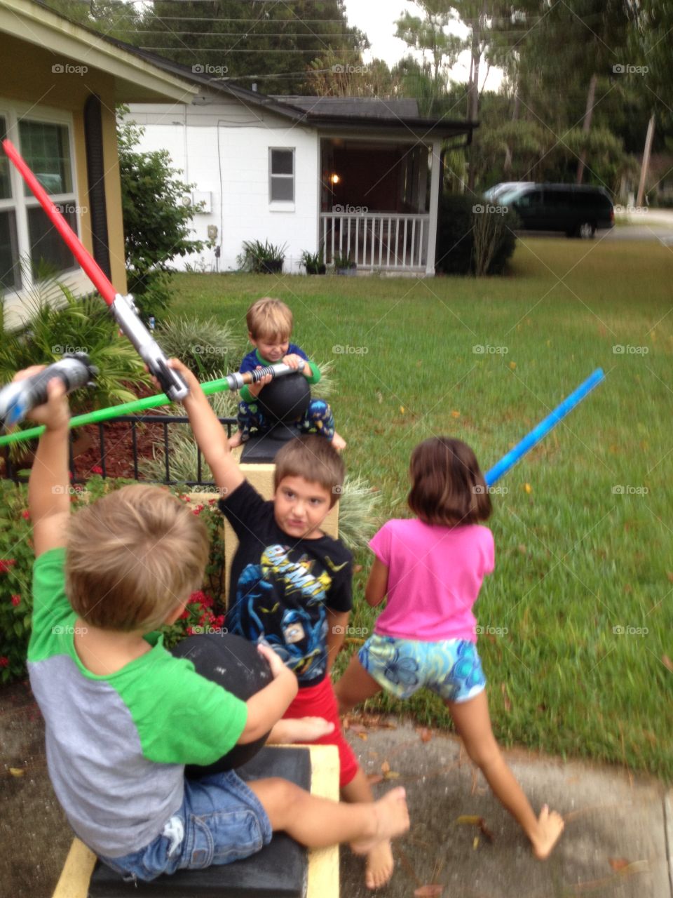 Star Wars light saber fights