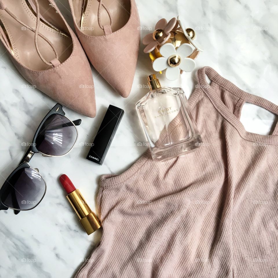 Girly flat lay