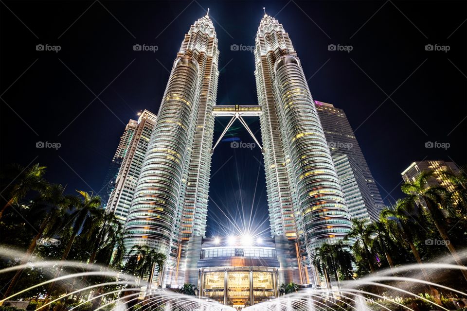 Petronas Twin Towers Night Light, Kuala Lumpur, Malaysia