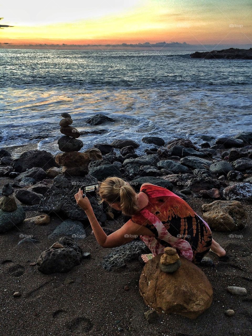 Capturing rock formation in sun rise