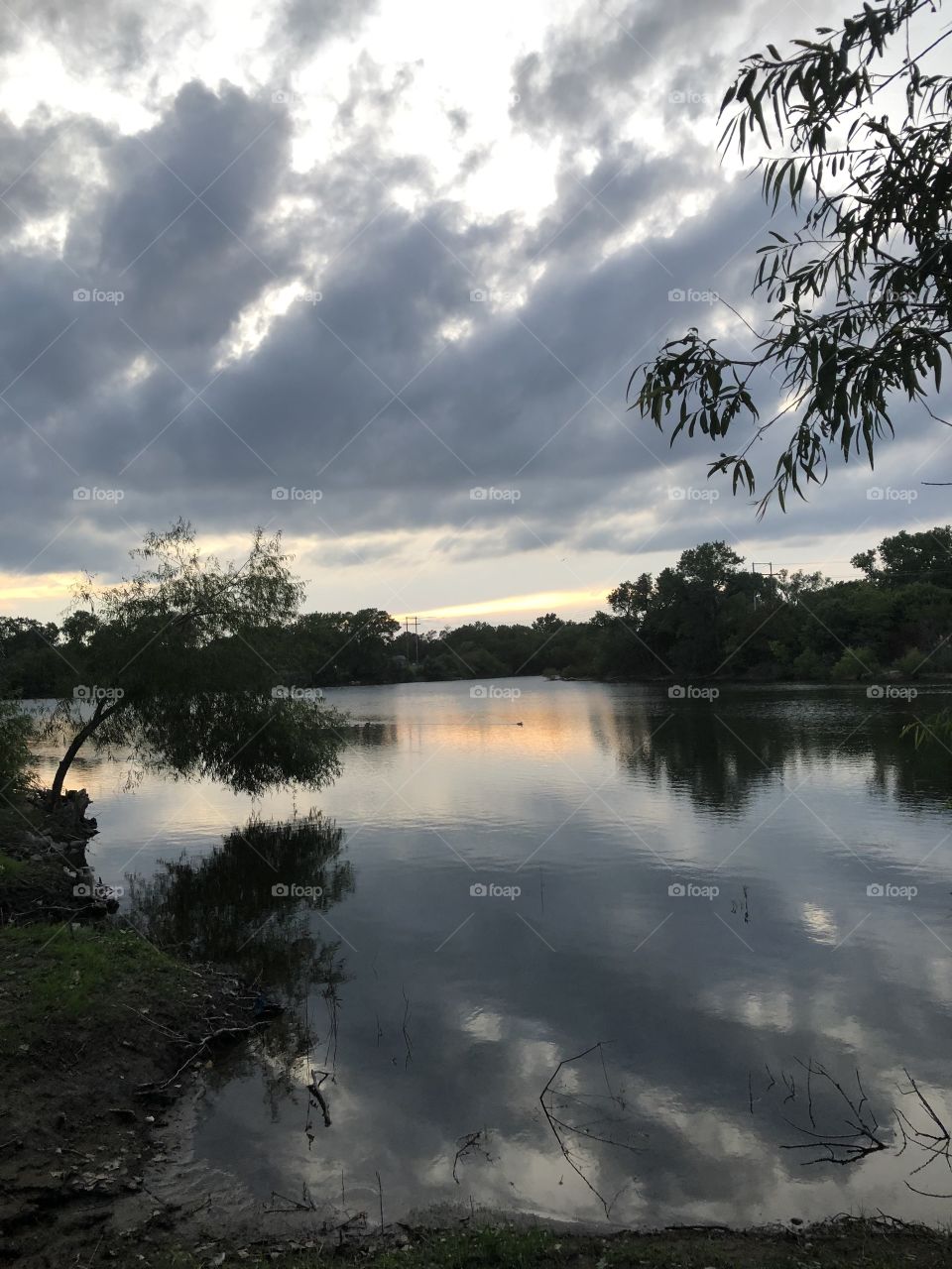 a beautiful evening on the lake