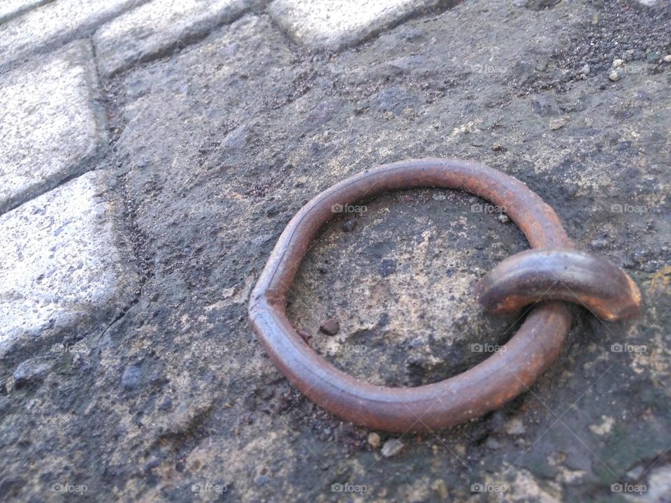 Old ring on the ground