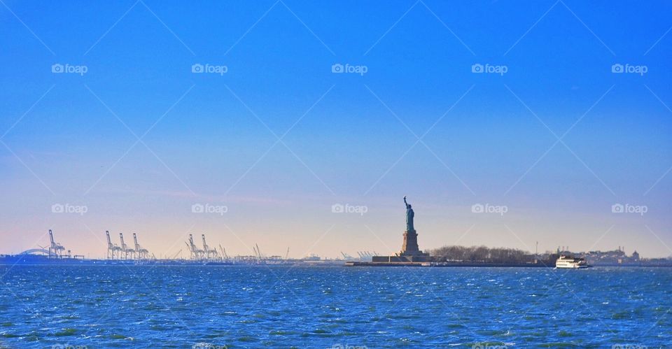 Liberty Statue far away