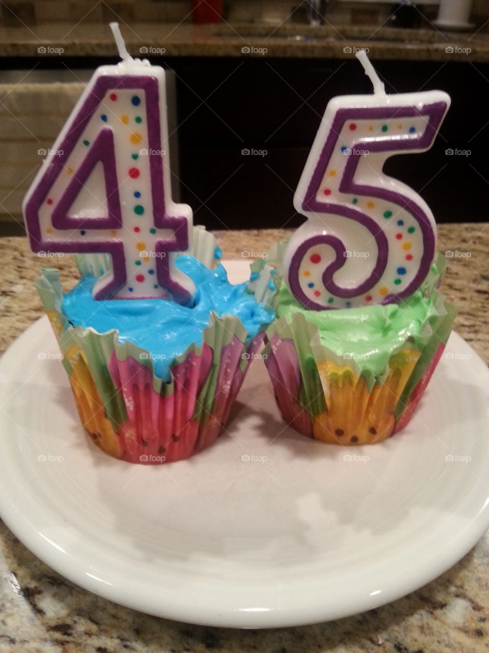 45th Birthday Cupcakes