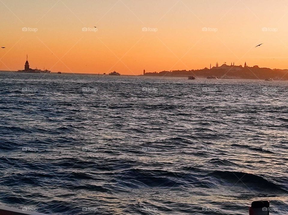 sunset on the Bosphorus