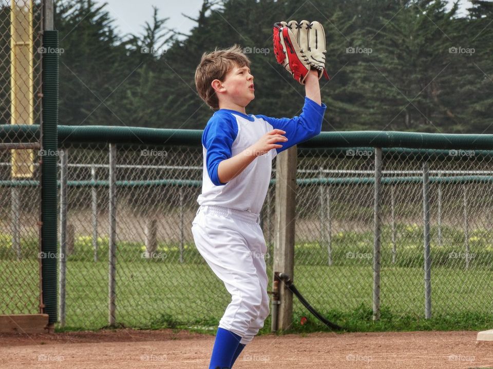 Young Baseball Catcher

