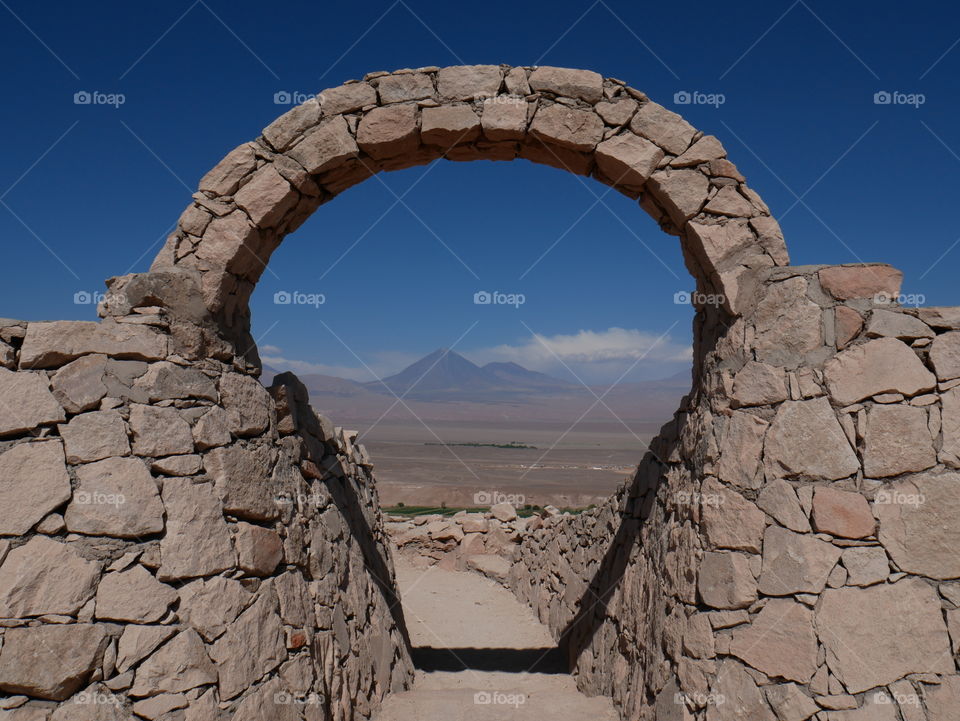 Volcano in Atacama Desert in Chile