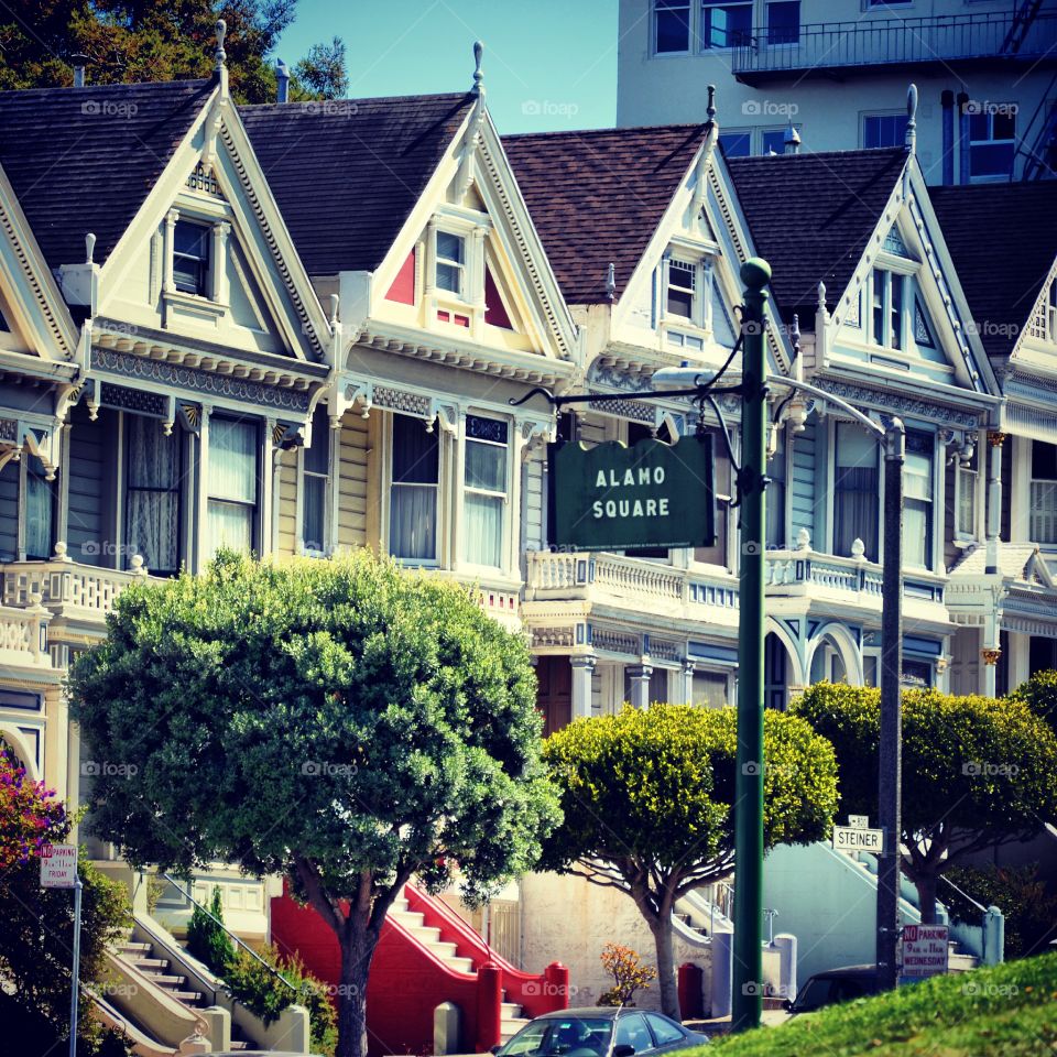The iconic Painted Lady's in downtown SanFrancisco.