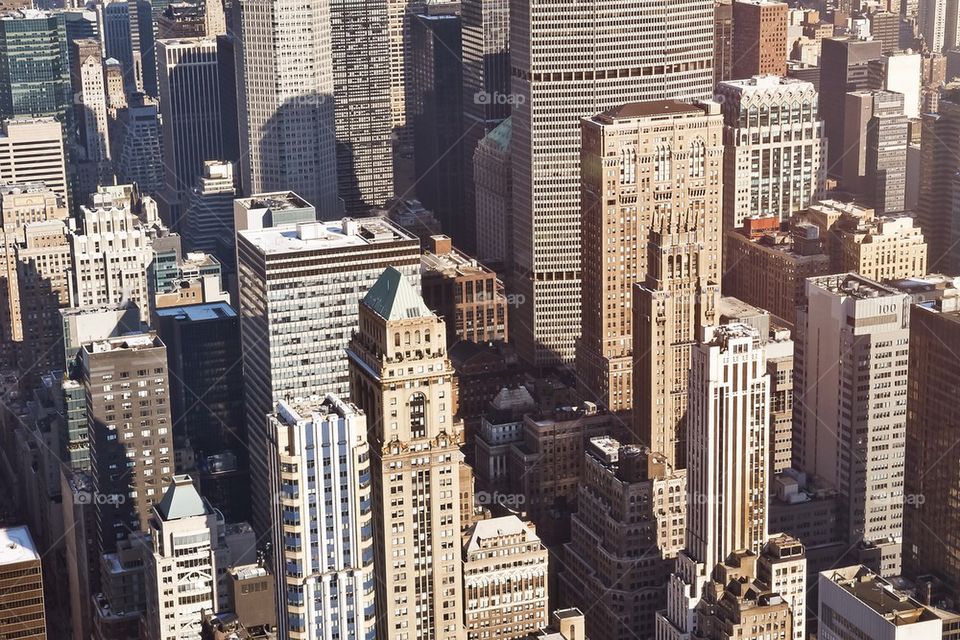 Aerial view of New York City from Empire State Building