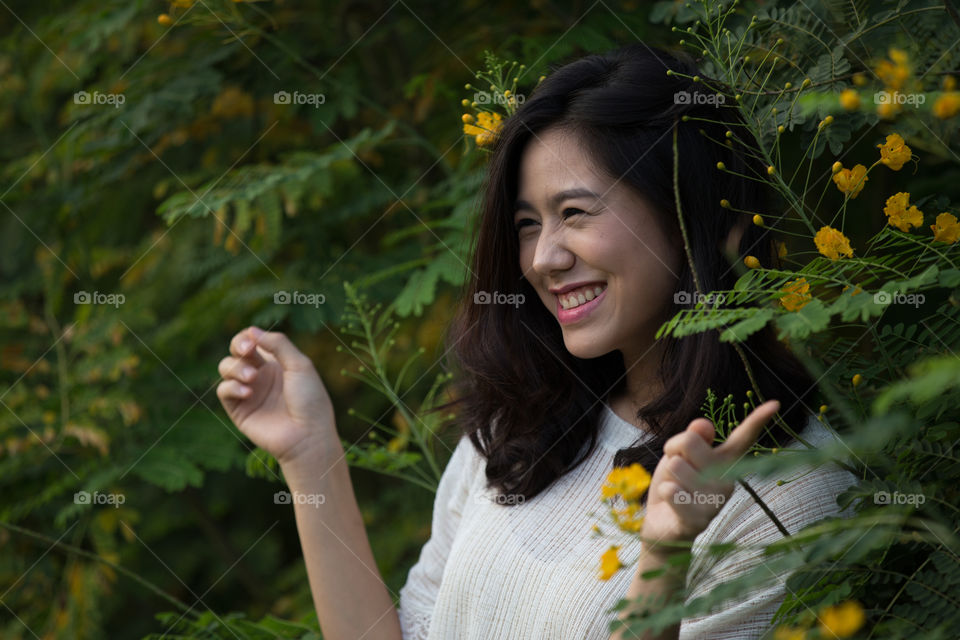 Cute girl in the park 