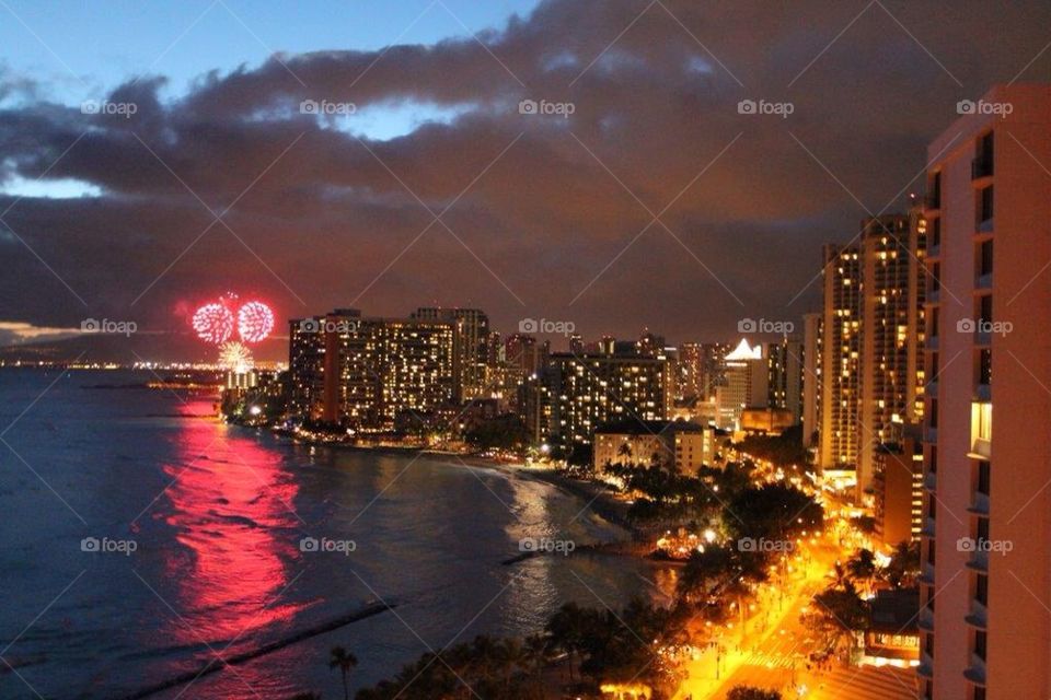 Fireworks Over Honolulu