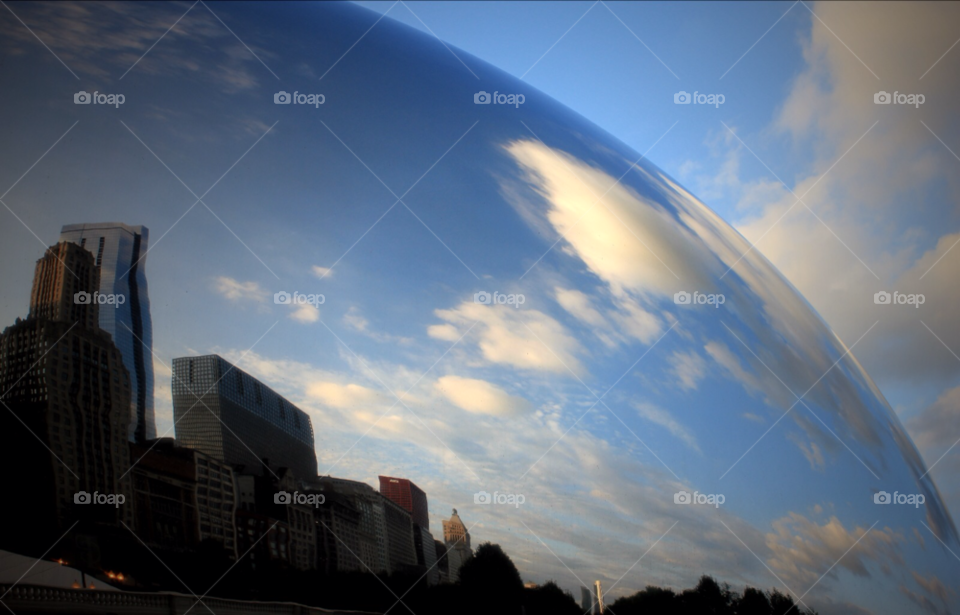 chicago sky clouds reflection by stevehardley7