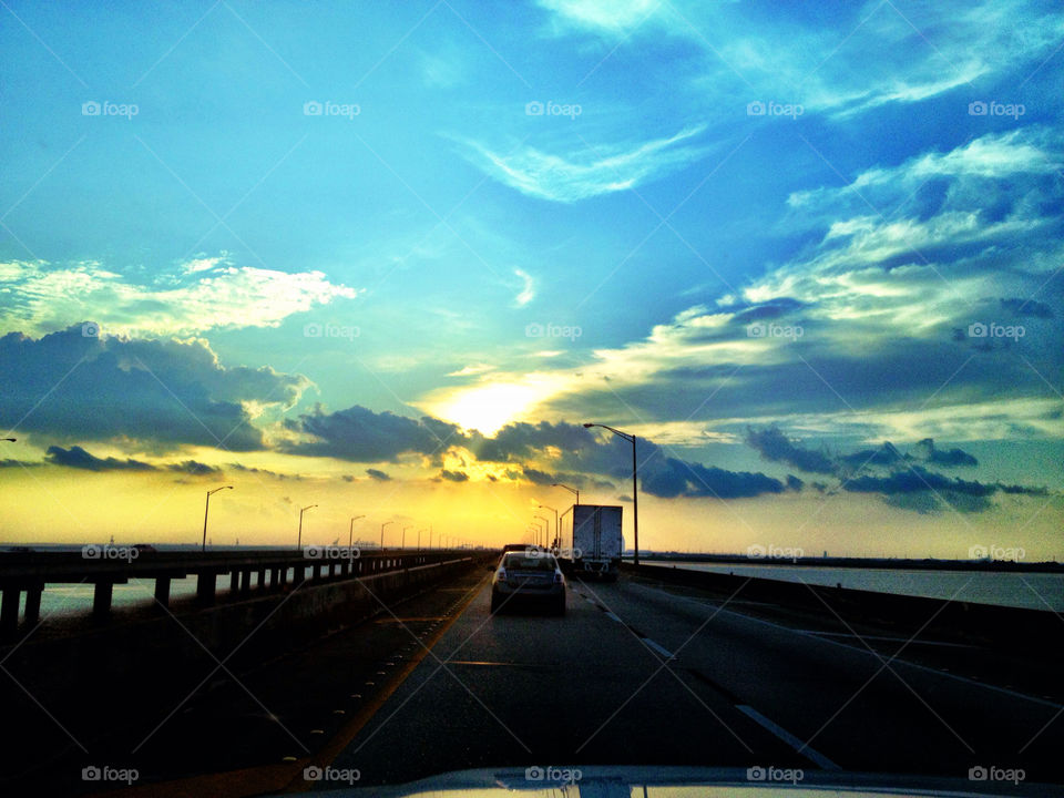 sunset clouds bridge iphone by dustinrogers