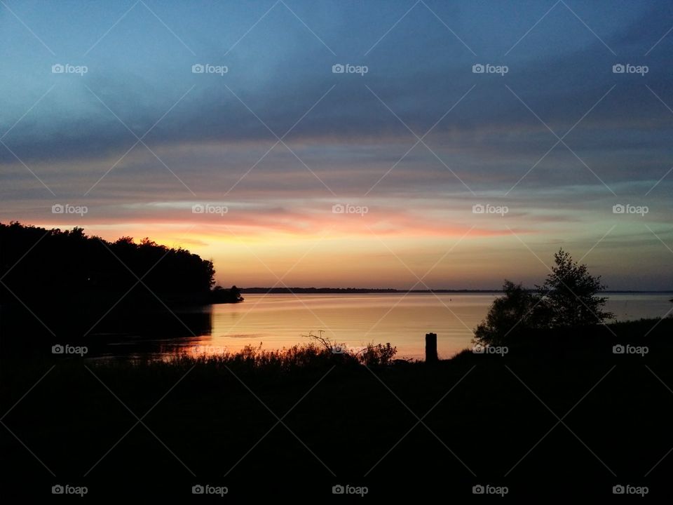 lake sunset