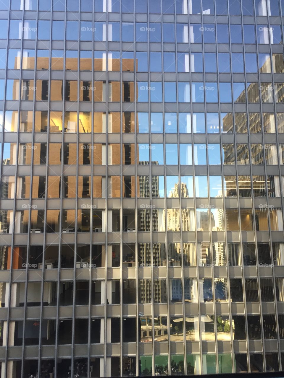 Reflection on hotel in Chicago 