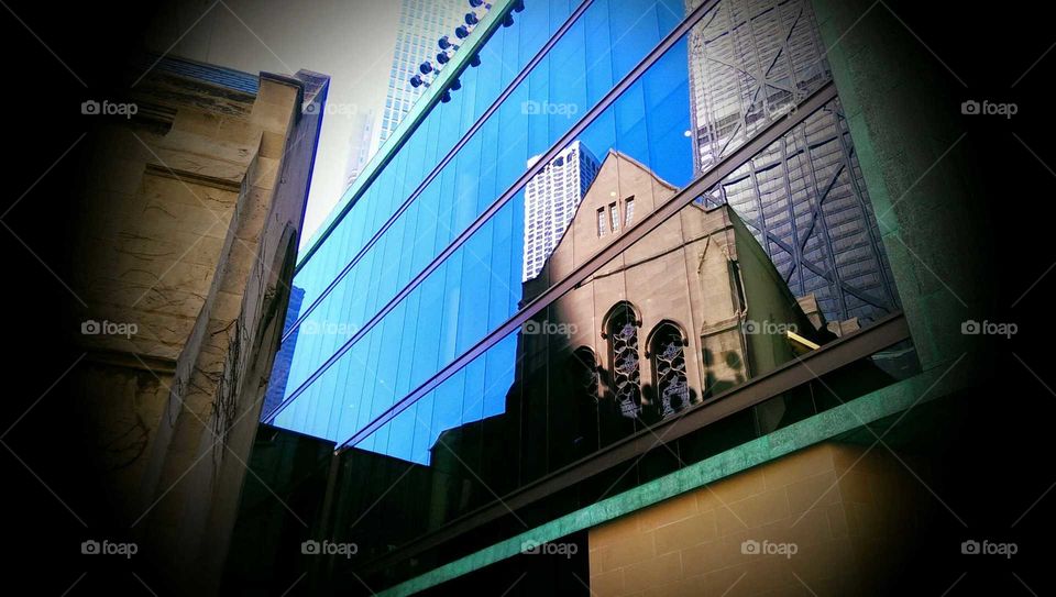 Chicago building reflections