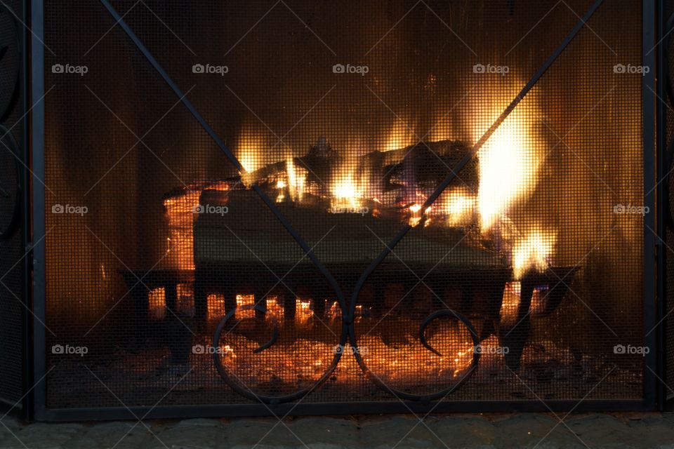 Long exposure fireplace
