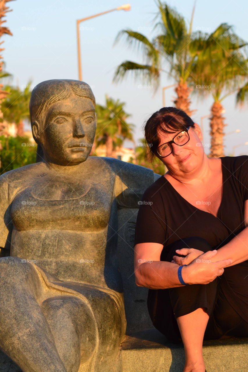 two girls sitting down