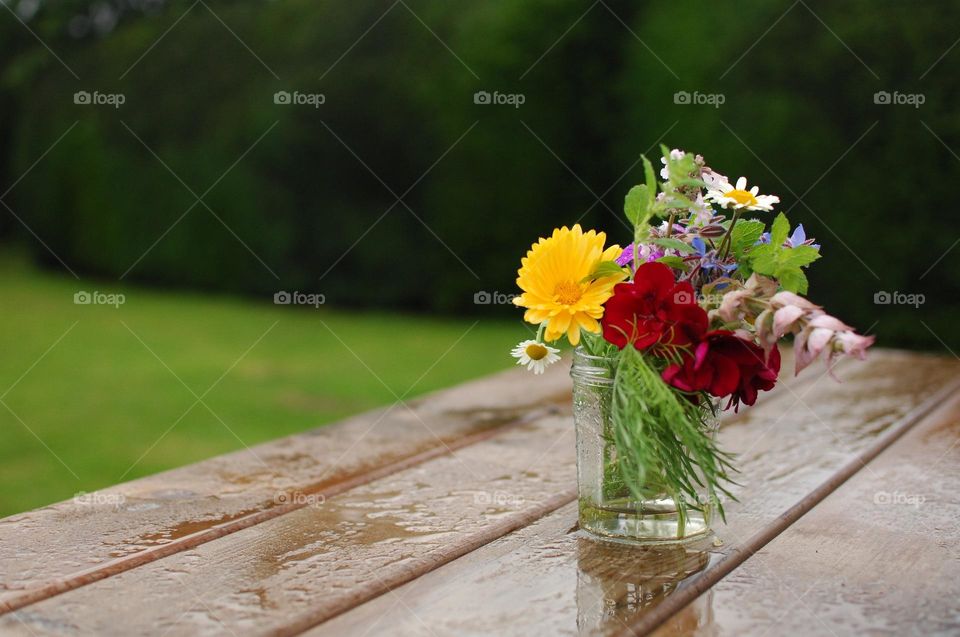 Flower on the table
