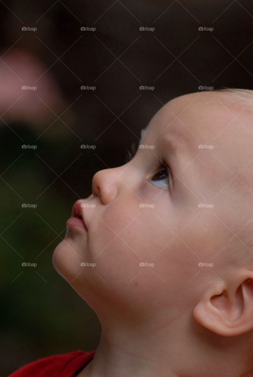 Child looking up
