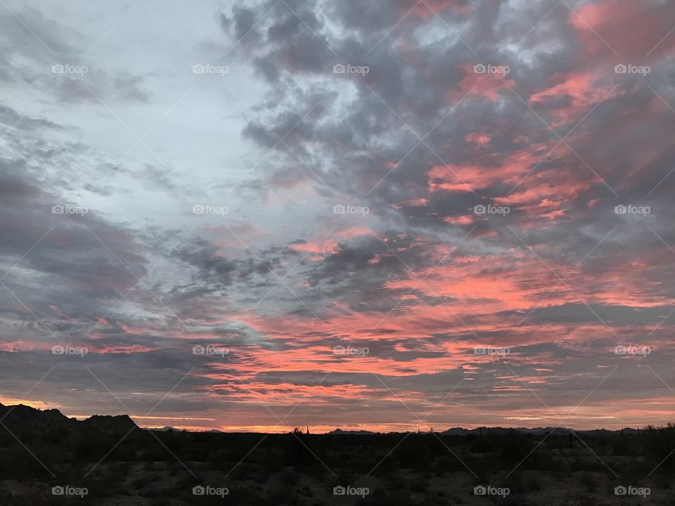 Sunset outside Buckeye, AZ