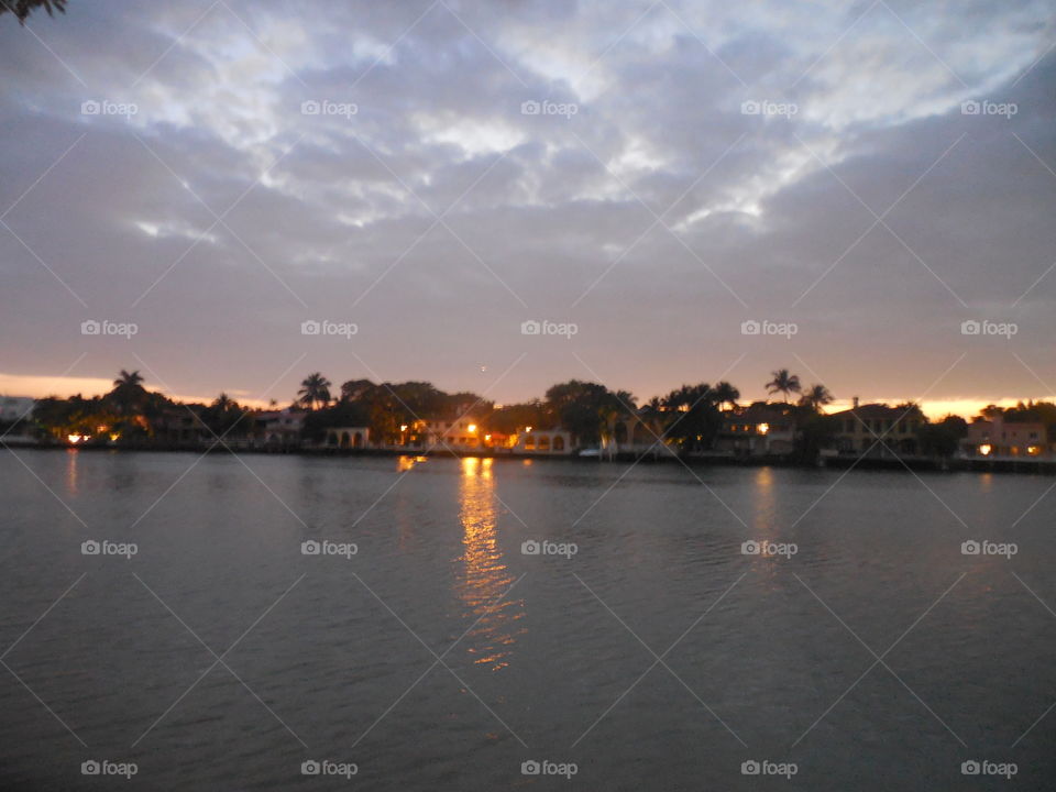 Late sun sets. Miami 