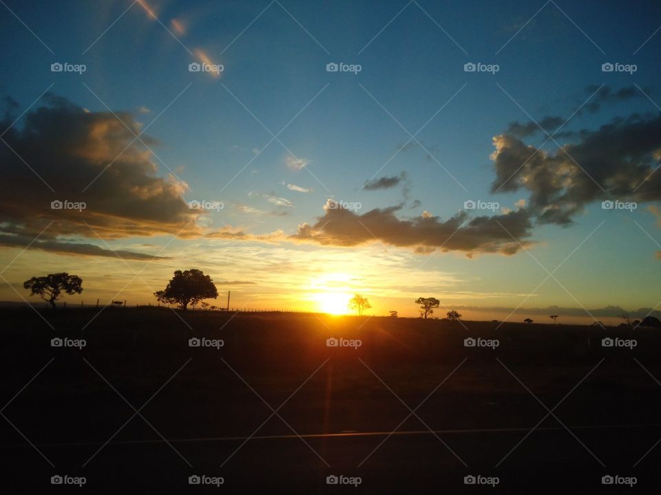pôr do sol