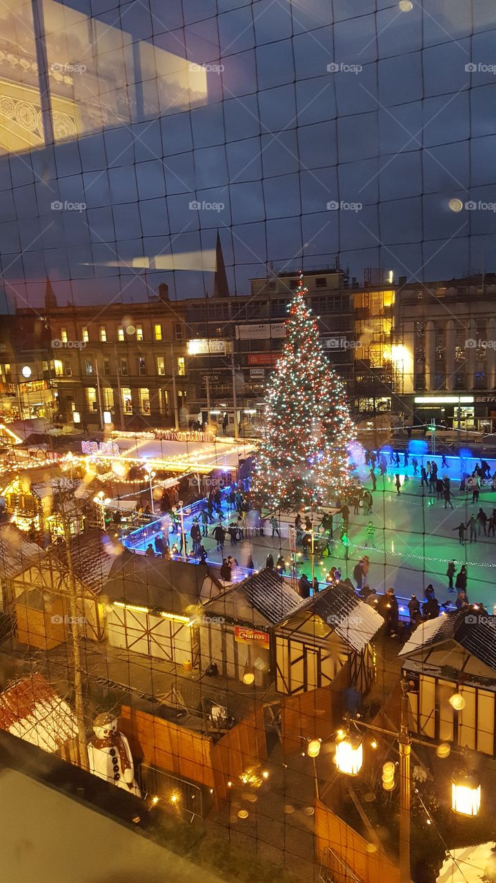 Christmas above the ice rink