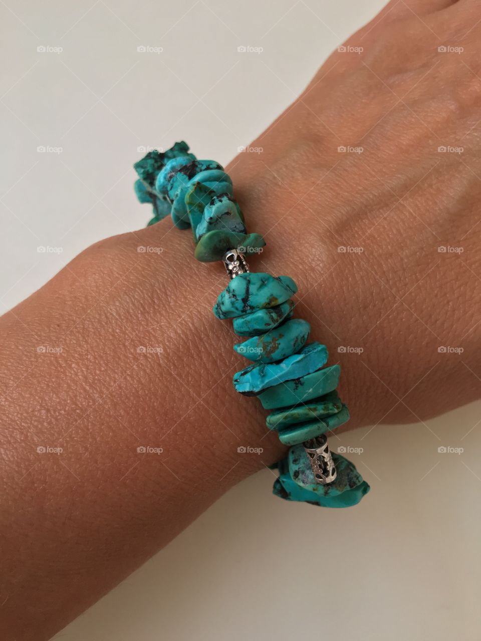 Hand made turquoise bracelet.