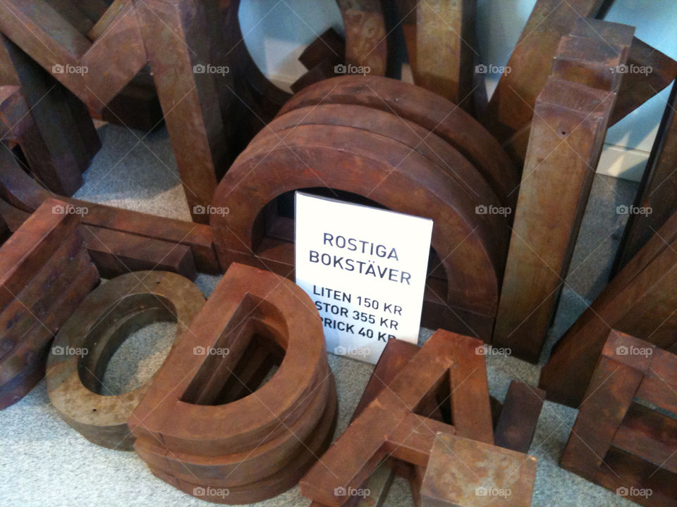 sweden letters metal old by zebra