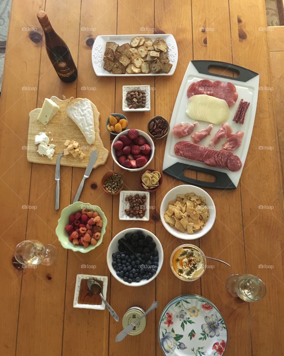 Cheese salami and prosciutto 