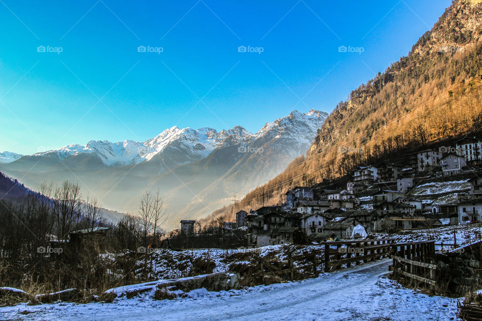 Scenic view of village