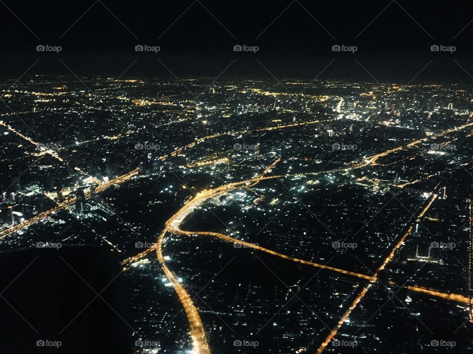 Night view of the city from above